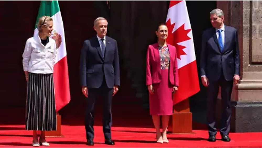 Sheinbaum y Mark Carney se reúnen en Palacio Nacional para fortalecer el T-MEC